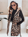 Női kétoldalas kapucnis mellény camel színben Dstreet TY5095