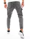 Férfi slim fit katonai jogger farmernadrág világoszürke színben Dstreet UX3255_4