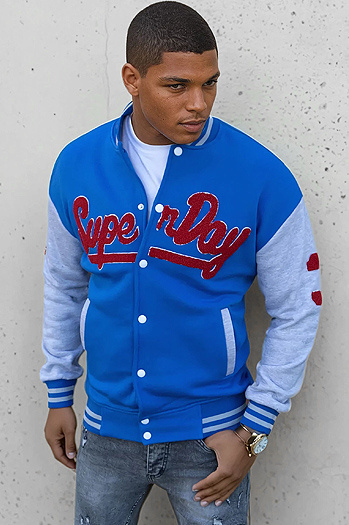 Férfi kék cipzáras pulóver Dstreet BX5447