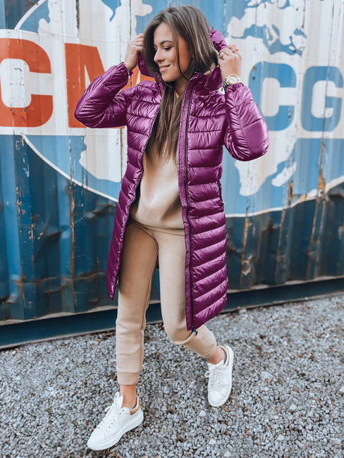 Női steppelt télikabát LESSI lila Dstreet TY5522 TY5522