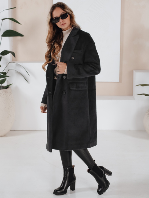 Női télikabát hosszú oversize fekete Dstreet NY0765