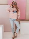 Női oversize pulóver hímzéssel DOGSWEETY rózsaszín Dstreet BY1482_2