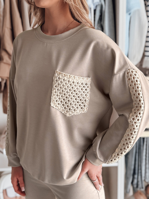 Női oversize pulóver LUXEEN mokka Dstreet RY2794