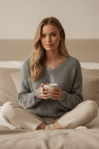 MONAVIA női pulóver világosszürke Dstreet MY2387