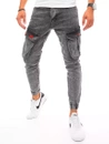 Férfi slim fit katonai jogger farmernadrág világoszürke színben Dstreet UX3255_2