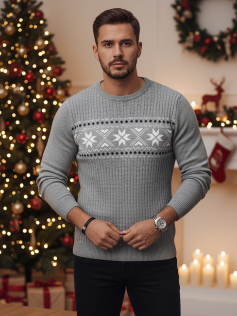 Férfi szürke pulóver Dstreet WX2278z