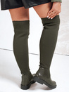Női over-the-knee csizma zöld Dstreet ZY1134 ZY1134