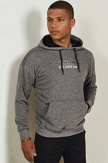 Férfi kapucnis pulóver Szín Antracit DSTREET BX5723
