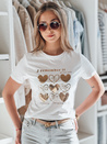 Női szív póló LOVETIK fehér Dstreet RY2735 RY2735