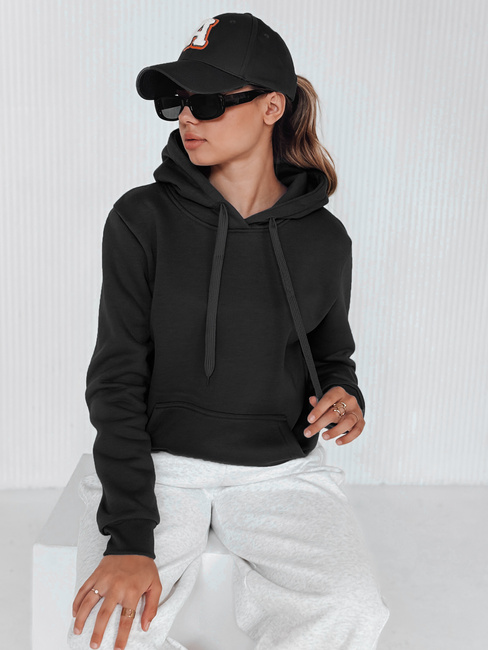 Női kapucnis pulóver BASIC Szín Fekete DSTREET BY0158