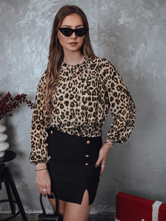 SAVANATOP női oversize blúz leopárd mintás Dstreet RY2711_3