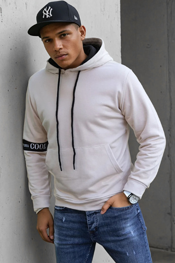 Férfi teve színű pulóver Dstreet BX5436