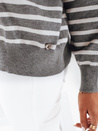 Női csíkos szürke pulóver Dstreet MY2540