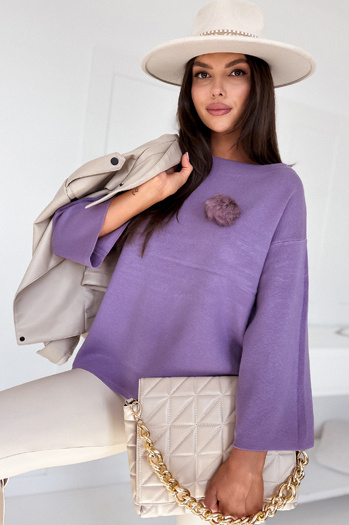 Női oversize pulóver GAIA lila Dstreet MY2010