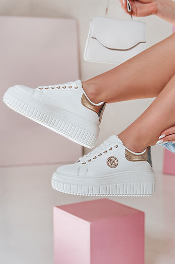 Női platform tornacipő KITNOT arany Dstreet ZY0920 ZY0920