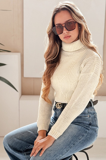 Női pulóver TRIXA ecru színben Dstreet MY1213