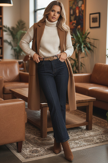 Női egyenes szárú farmer nadrág CLASSIFIT tengerészkék Dstreet UY2665