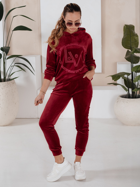 Női bársonyos szett VIP PRIVATE Szín Bordó DSTREET AY0869