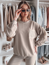 Női oversize pulóver LUXEEN mokka Dstreet RY2794_1
