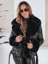 Kurtka damska zimowa GIRLROCK czarna ramoneska z futerkiem Dstreet TY5121 