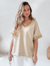 Női oversize blúz SHINE LOVE bézs Dstreet RY2914 Dstreet RY2914