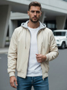 Férfi kapucnis bomber dzseki fehér Dstreet TX5020