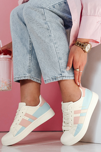 Női platform tornacipő JUNOMI rózsaszín Dstreet ZY0861 ZY0861