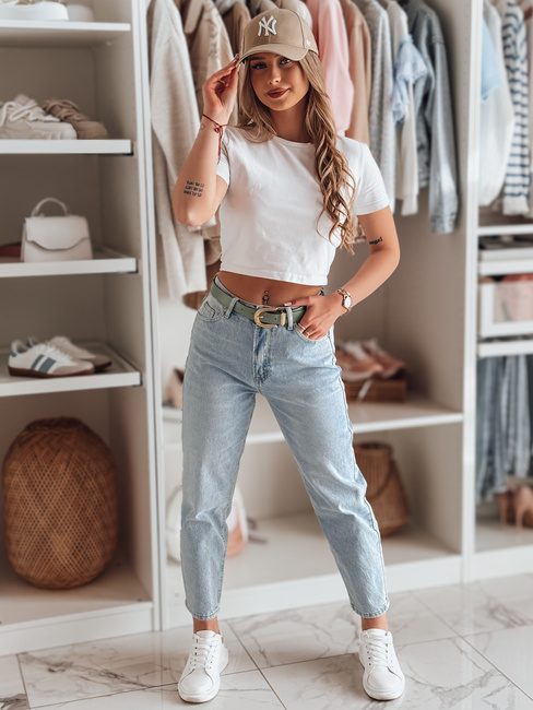 Női farmer mom fit nadrág JEANMOM kék Dstreet UY2421