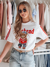 Női oversize mackós póló FUNTED fehér Dstreet RY2850