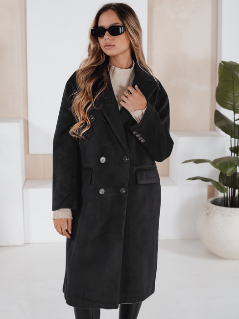 Női télikabát hosszú oversize fekete Dstreet NY0765