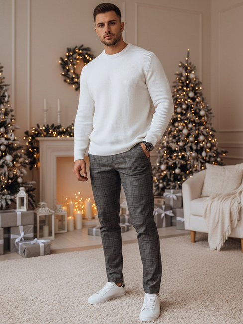 Férfi alkalmi sötétszürke nadrág Dstreet UX4399z