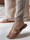 Női flip-flopok kivágásokkal KLASSINO khaki Dstreet ZY0881
