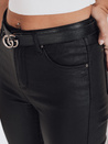 Öko bőr csőnadrág fekete Dstreet UY2764