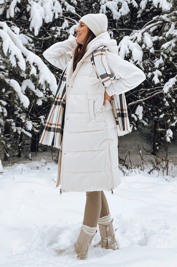 Női steppelt mellény NOELIA féher színben Dstreet TY3133