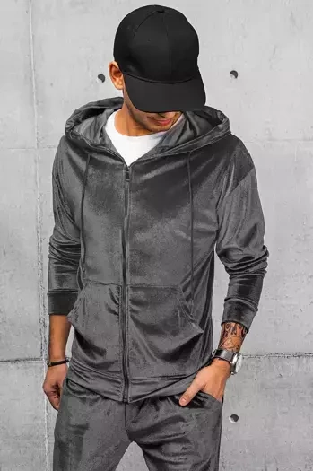 Férfi szabadidő pulóver Szín Sötétszürke DSTREET BX5540