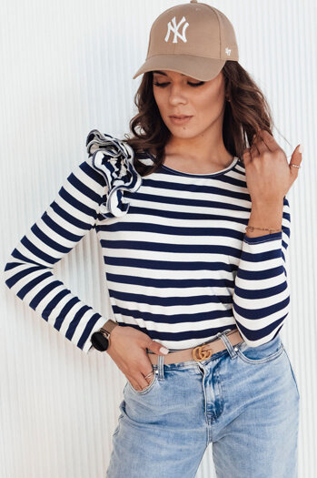 Női csíkos blúz MORAS tengerészkék Dstreet RY2348