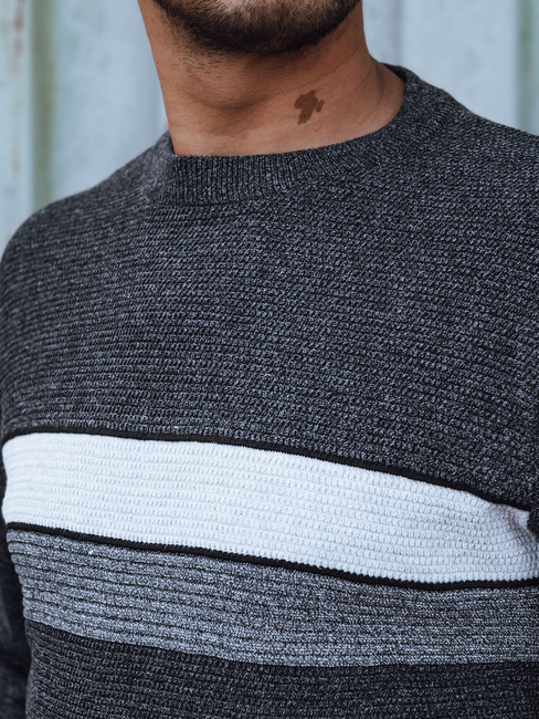 Férfi sötétszürke pulóver Dstreet WX2210