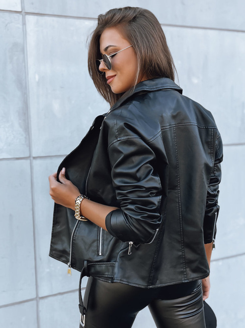 Női bőrkabát VOGUE GLAM fekete Dstreet TY3898