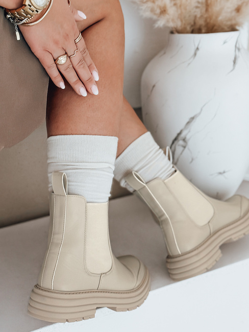 Női LUXIBOOTS platform csizma bézs Dstreet ZY0487 ZY0487
