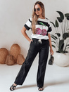 Női oversize csíkos póló SWEET DISCO fekete Dstreet RY2861_2