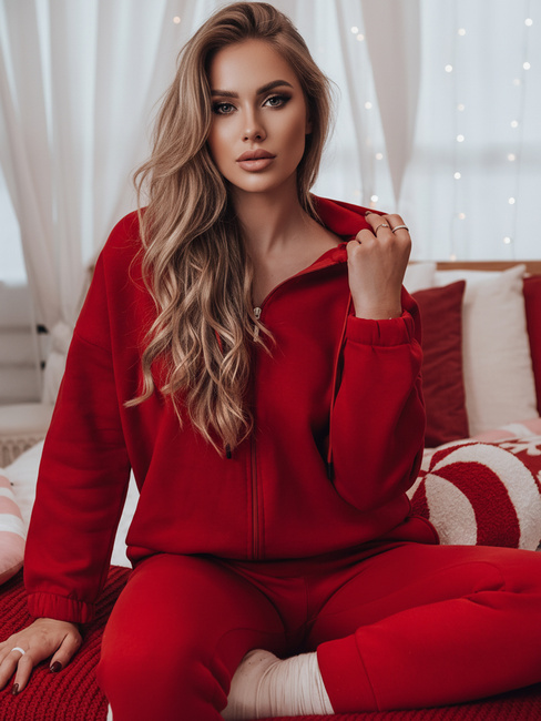 Női tréningruha szett AMILIA PREMIUM piros Dstreet AY1114