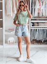 Női oversize póló hímzéssel PARISSTEN menta Dstreet RY2881