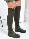 Női over-the-knee csizma zöld Dstreet ZY1134 ZY1134