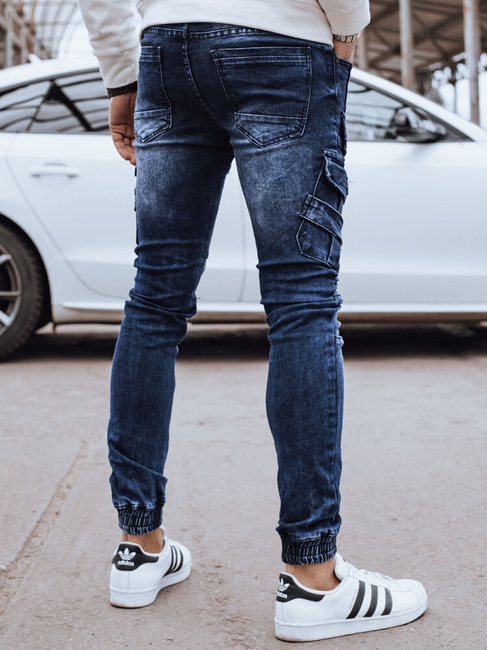 Spodnie męskie jeansowe bojówki niebieskie Dstreet UX4329