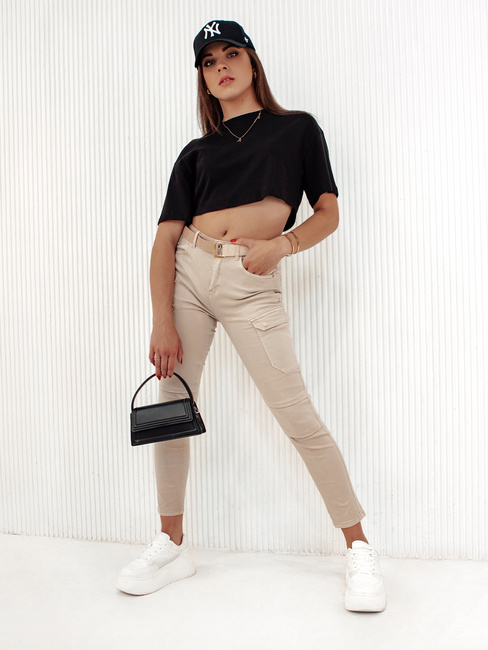 Női nadrág LOVFASHION bézs Dstreet UY2115