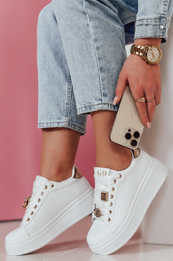 Női platform tornacipő SOLICIA arany Dstreet ZY0872 ZY0872