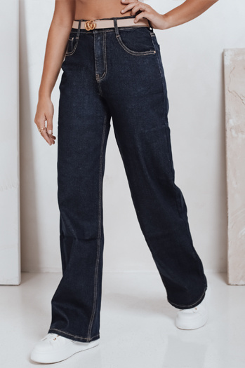 Női széles szárú farmernadrág tengerészkék Dstreet UY2769