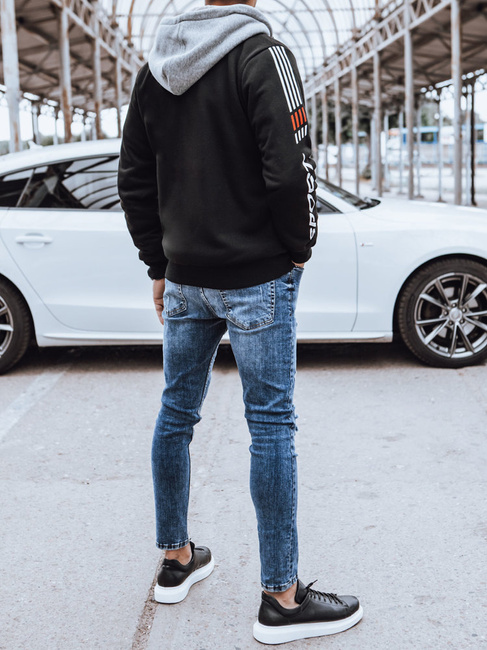 Férfi mintás pulóver Szín Fekete DSTREET BX5612