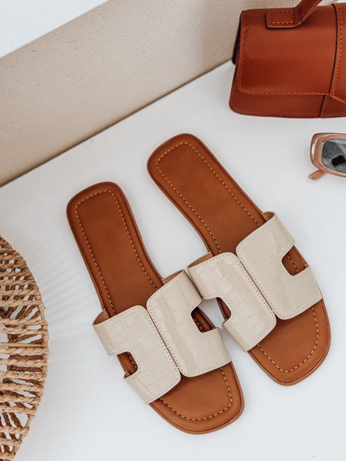 Női CREAMSTEP flip-flopok bézs Dstreet ZY0991