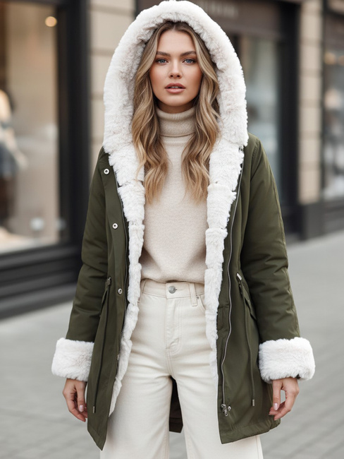 Női téli parka dzseki STARBURST zöld Dstreet TY4763